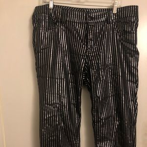 Striped skinny jeans
